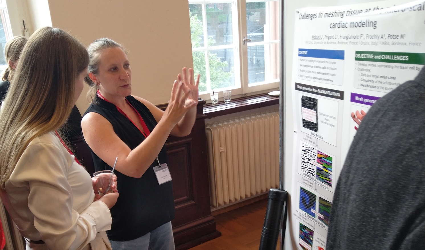 Laetitia Mottet explaining MICROCARD work during the Cardiac
	 Physiome meeting in Freiburg, September 2024.