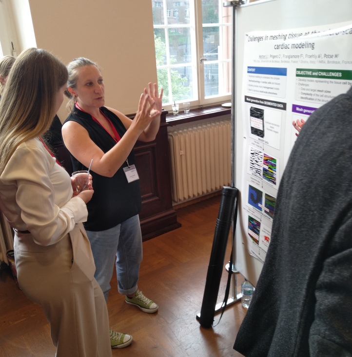 Laetitia Mottet explaining MICROCARD work during the Cardiac
Physiome meeting in Freiburg, September 2024.